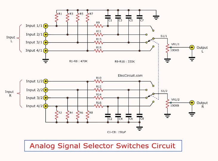 Analog Signal Selector Switch Eleccircuit Com