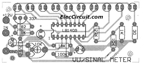 component layout of signal meter