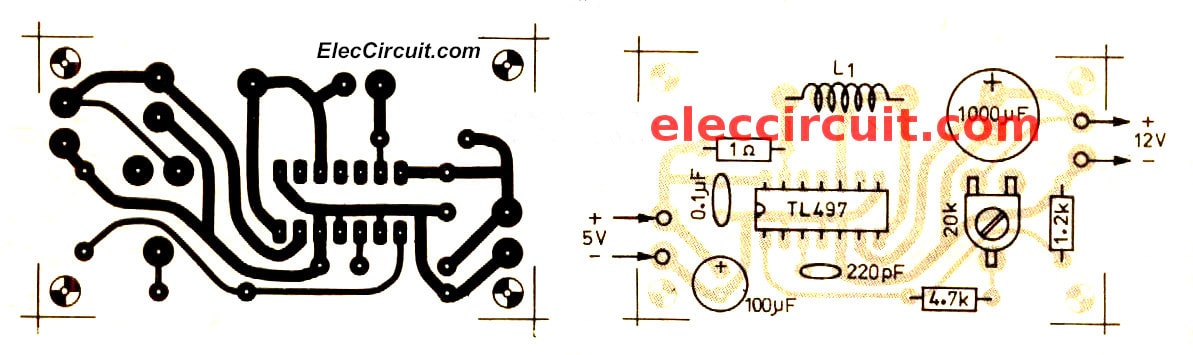 PCB component layout for DC boost converter circuit