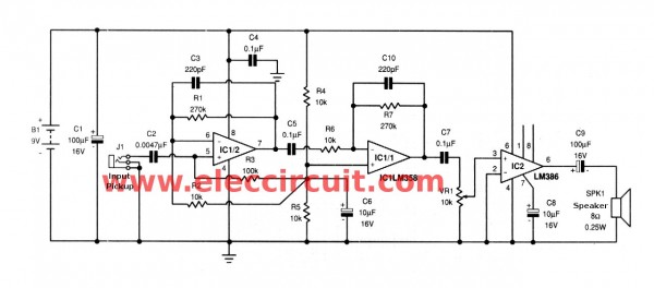 telephone-pickup-small-amplifier-circuit