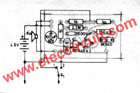 component-layout-of-simple-intercom-by-transistor