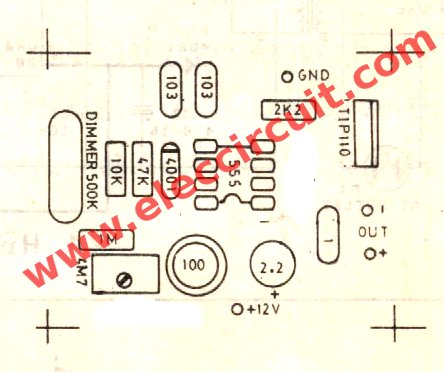 555 PWM LED dimmer circuit diagram | Power Battery Saving