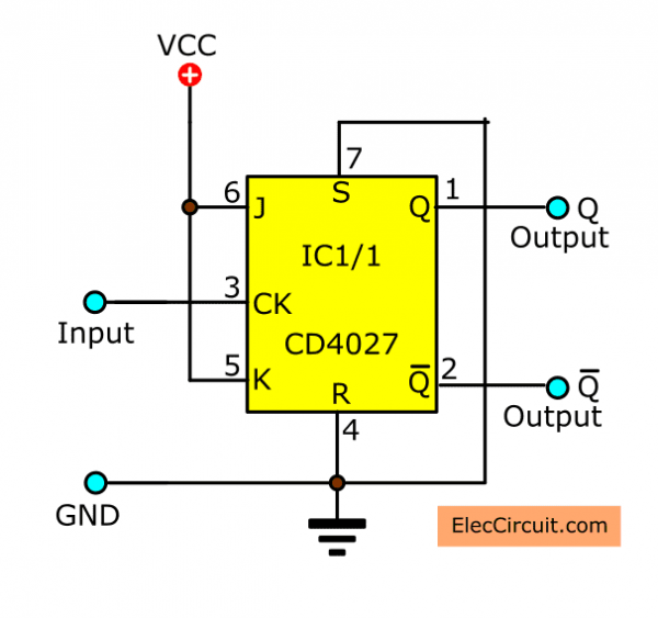 T-Flip Flop from CD4027