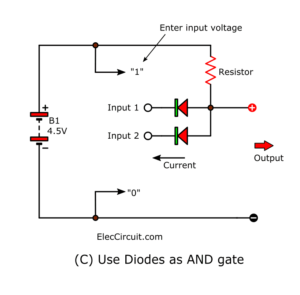 Use Diodes as AND gate