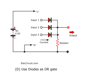 Use Diodes as OR gate