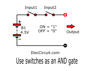 Use switches as an AND gate