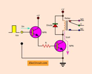 increase current gain of transistor relay driver