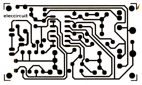 PCB layout of infrared remote control