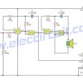 The 10 LED roulette circuit using IC-4017 and IC-4011