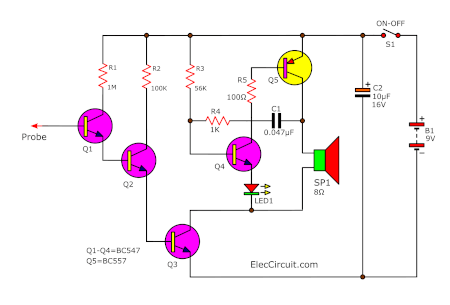 Simple Non-Contact AC Mains Voltage Detector