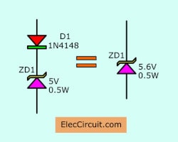 adding diode to new 5.6V Zener voltage