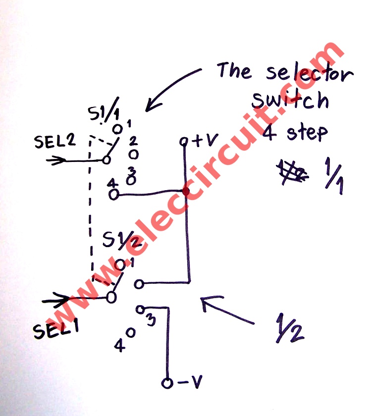 How to use single selector switch of 4 step