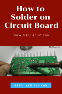 how to solder on the circuit board