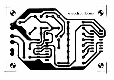 PCB layout sound effect circuit using CMOS