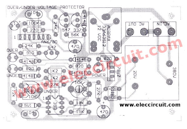 Over & Under Voltage protection circuit - ElecCircuit.com