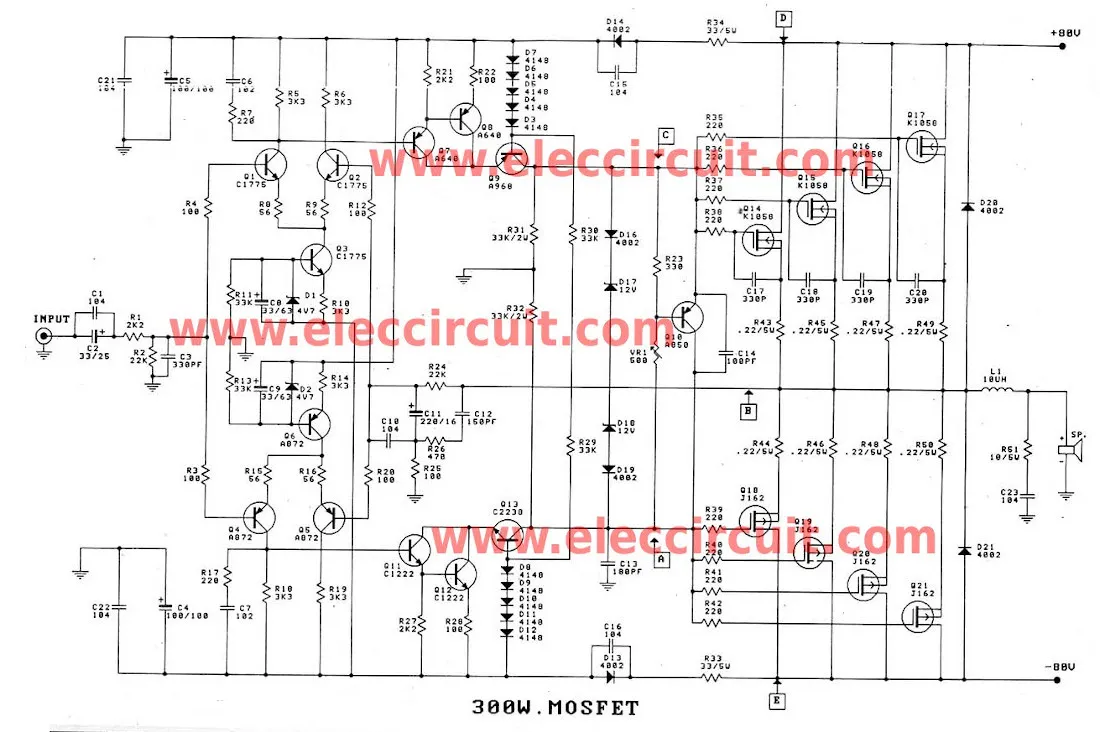 300W - 1200W MOSFET Amplifier