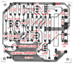 Components layout 100w transistor inverter