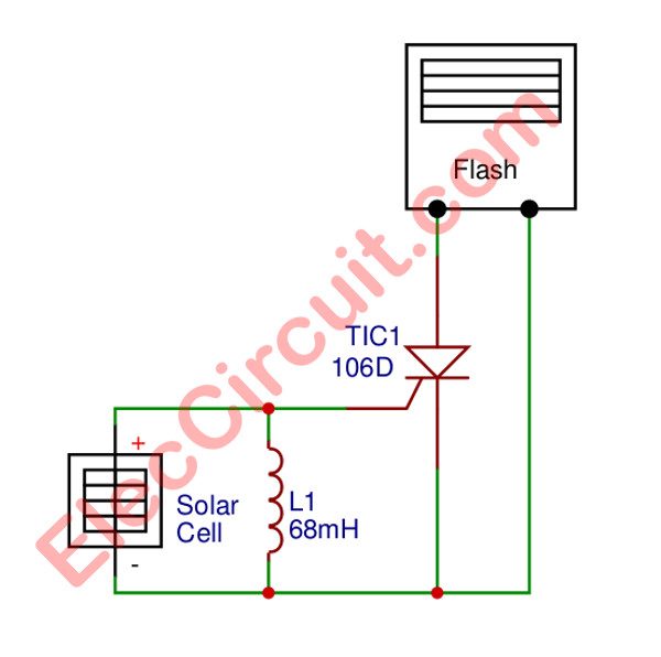 Simplest slave flash trigger circuit