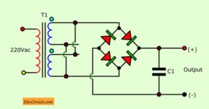 the bridge full wave rectifier on the transformer is modified