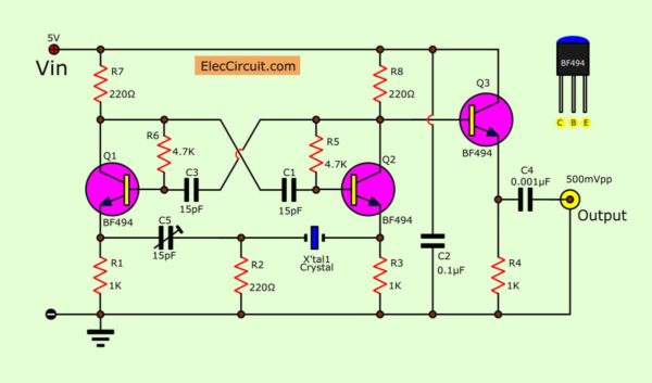 Symmetrical Harmonic Oscillator circuit
