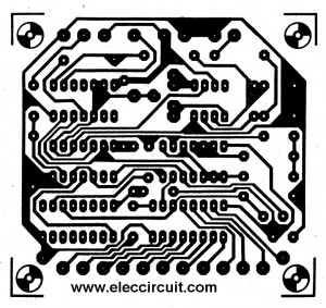 The actual-size of Single-sided Copper PCB layout