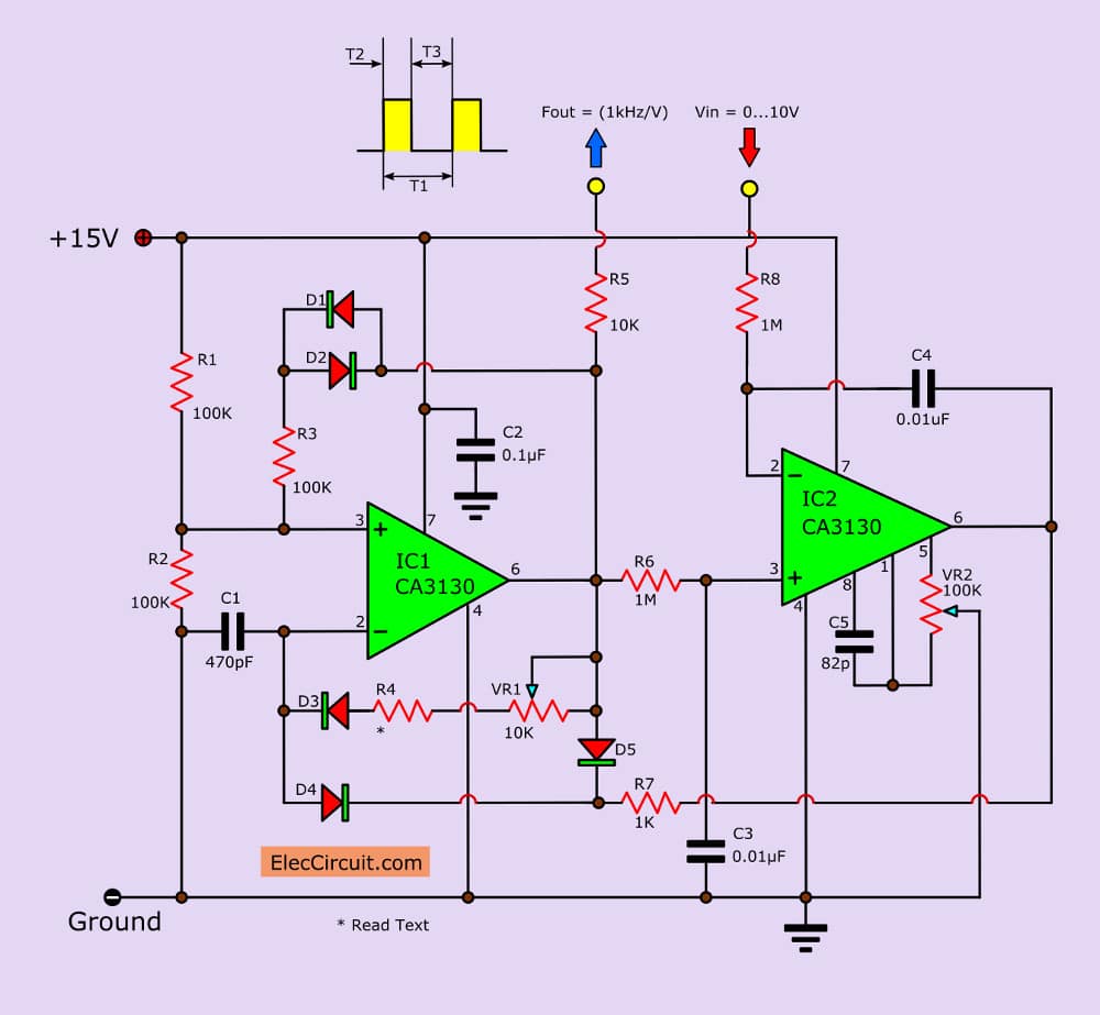 voltage to frequency converter circuit