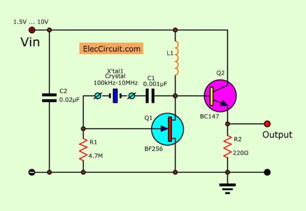 Low voltage crystal oscillator Circuit using FET