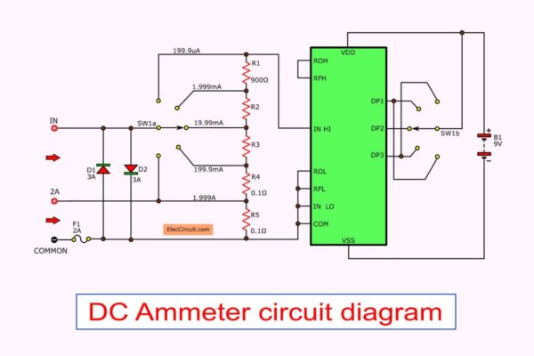 DC Ammeter circuit