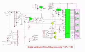 Digital multimeter circuit using ICL7107/7016