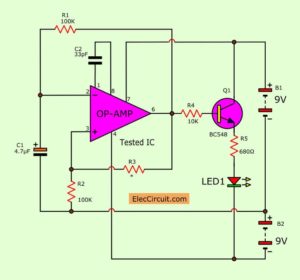 The Op-amp IC tester circuit