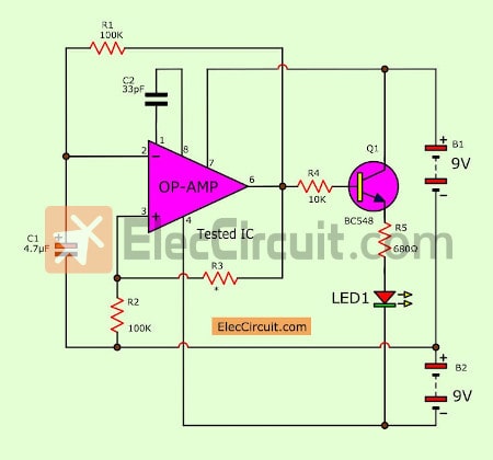 The Op-amp IC tester circuit