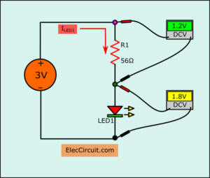 Finding the limiting voltage resistor for LED