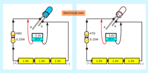 Using blue white LED with 4.5V