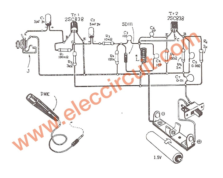 Components connection Varicap-diodes 15v FM transmitter circuit