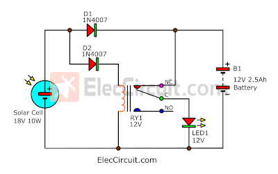 simple 12v solar light circuit