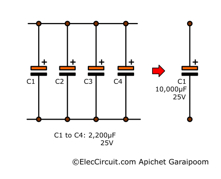 filter capacitors in parallel