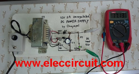 The complete of 12V power supply circuit