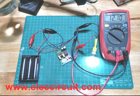 Testing DC step up converter circuit using KA34063
