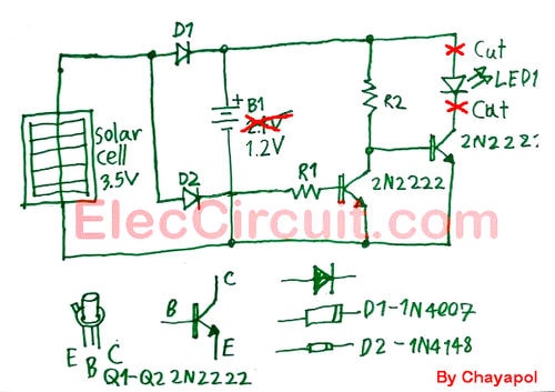 Simple Automatic Solar Night Light Circuit From Water Bottle Eleccircuit Com