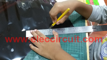 Cutting the film to size LED display