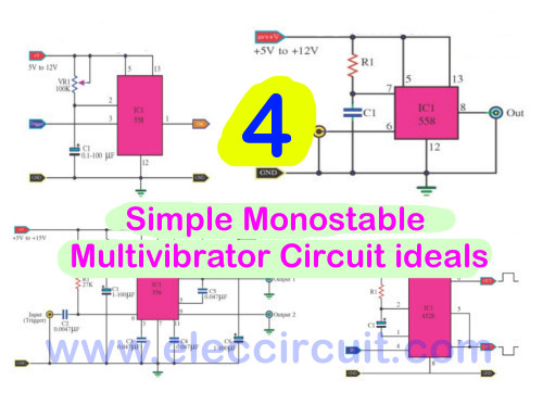 4 Simple Monostable Multivibrator Circuit ideals