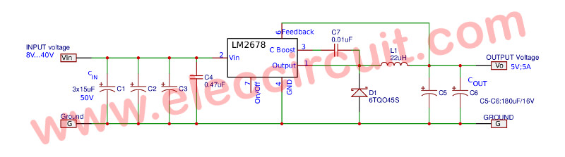 5V 5A switching regulator for digital by LM2678