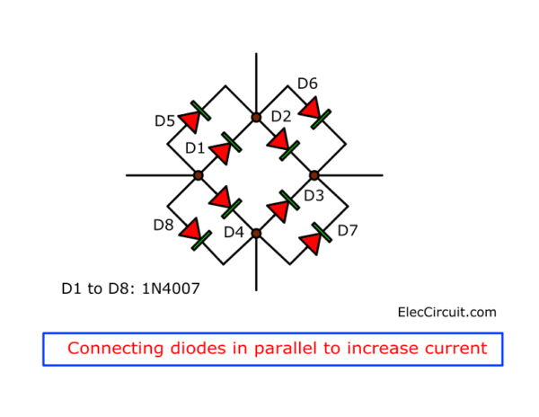 connect diodes in parallel