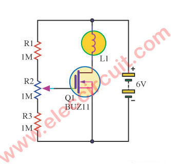 Linear Light Dimmer circuit using Power MOSFET