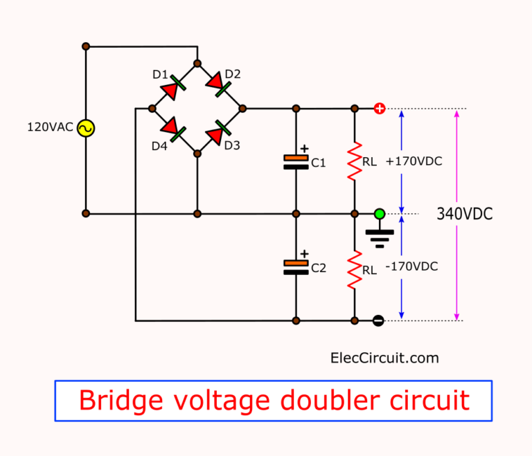 12v Voltage Doubler Circuit Diagram Dc Using Diode