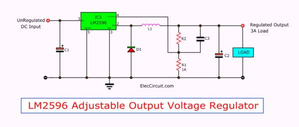 LM2596 Adjustable Output Voltage Regulator