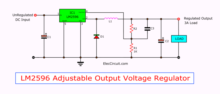 LM2596 circuit voltage regulator and LM2673 datasheet | ElecCircuit.com