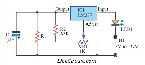 Precision LED Regulator circuit using LM337