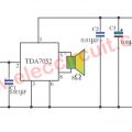 Low voltage amplifier circuit using TDA7052