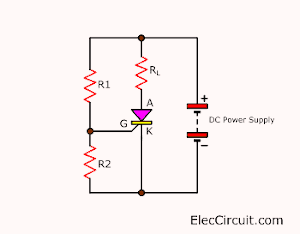 Get trigger current from a single power supply with divider resistors